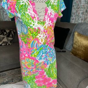 Lilly Pulitzer lovers coral dress size small